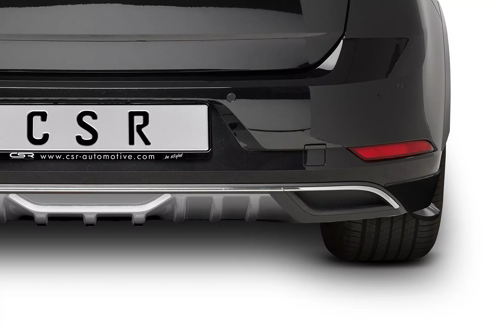 Heckansatz für VW Golf 7 Basis HA235 Strukturiert (schwarz matt)