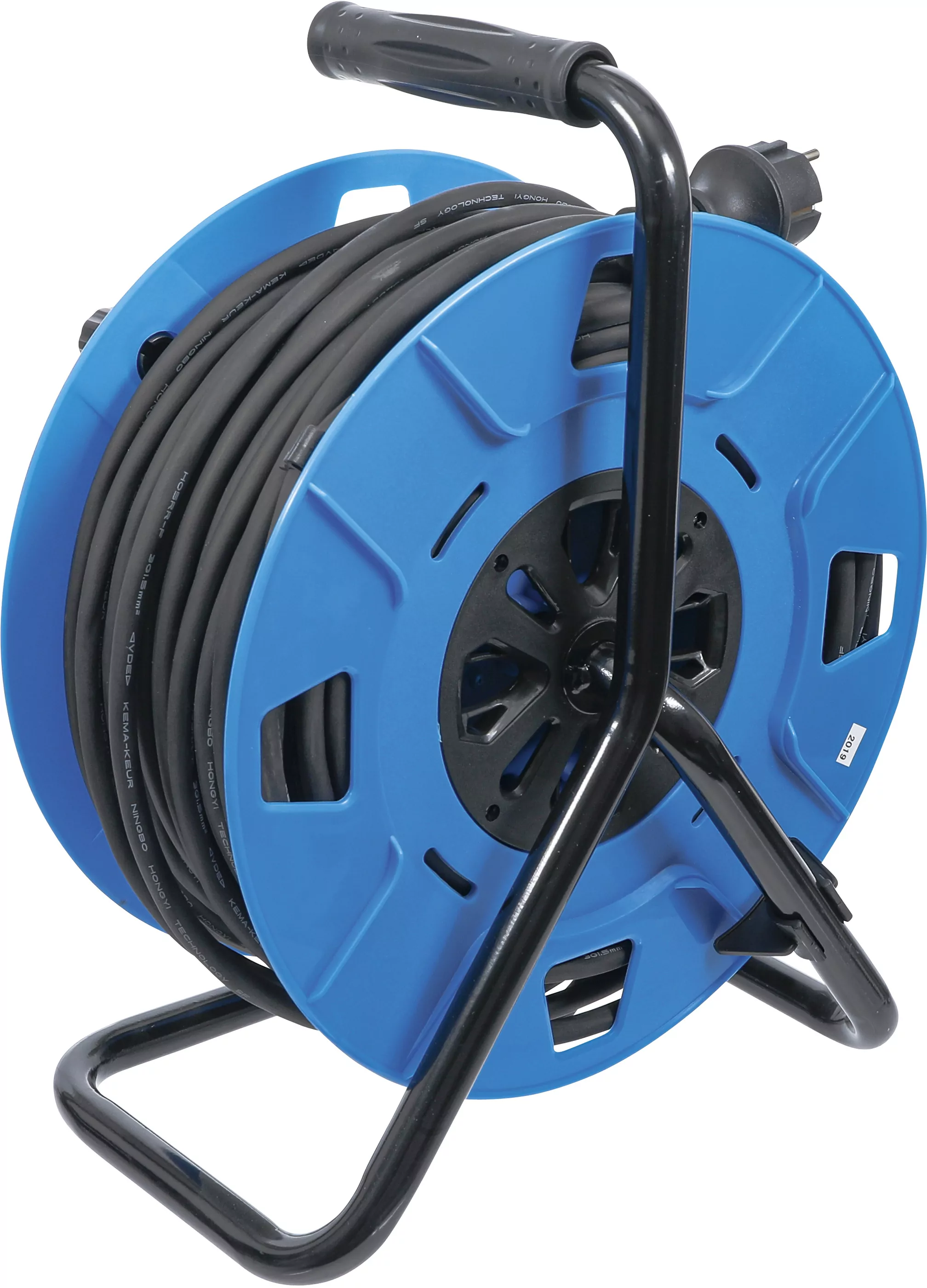 Kabeltrommel | 50 m | 3 x 1,5 mm² | 4 Steckdosen mit Verschlusskappe | IP 44 | 3500 W