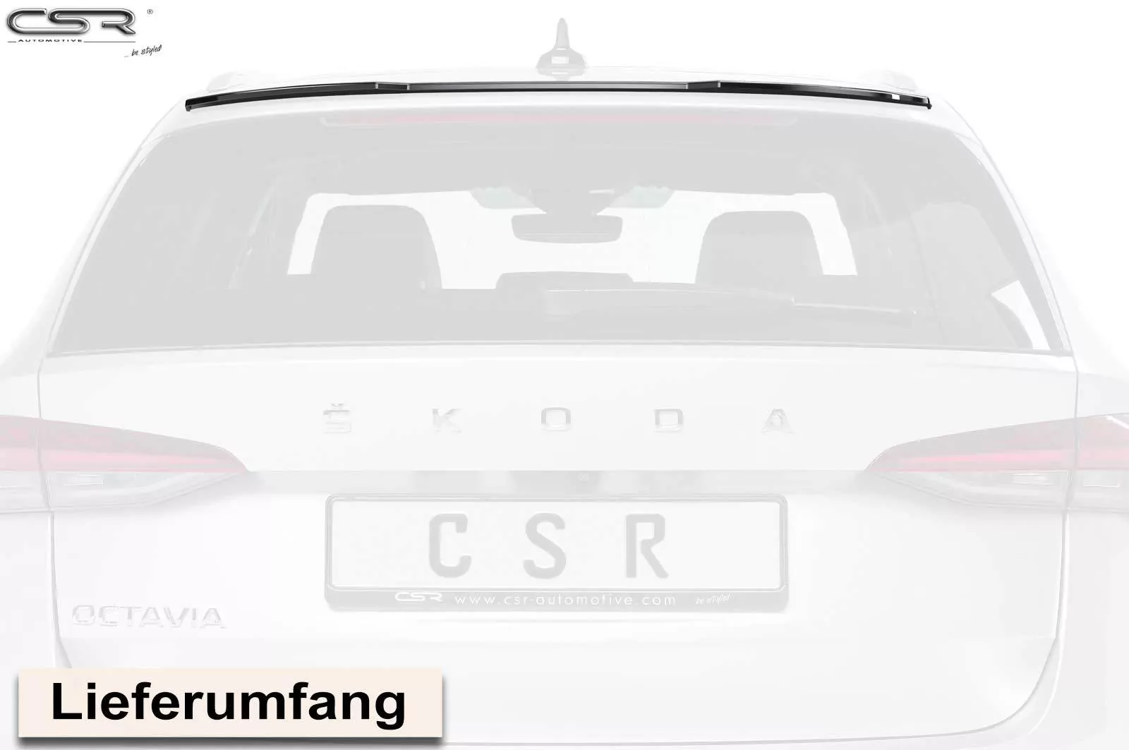 Heckflügel mit ABE für Skoda Octavia IV Combi HF703-M Carbon Look (matt)