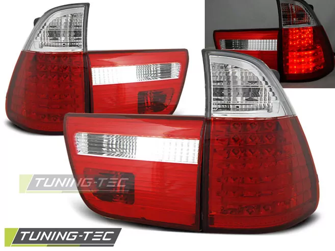 Led Tail Lights Red White Fits Bmw X5 E53 09.99-10.03