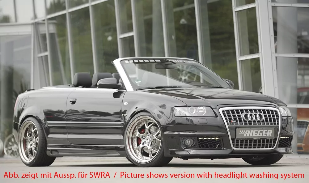 Rieger Spoilerstoßstange für Audi A4 (8H) - Cabrio 04.02-12.05 (bis Facelift) carbon optik