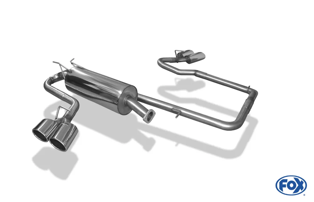 Ford Ranger 2011-08/2016 - 4x4 - Doppelkabine  Endschalldämpfer Sidepipe, Ausgang rechts und links am Trittbrett  - 2x115x85 Typ 38 rechts/links