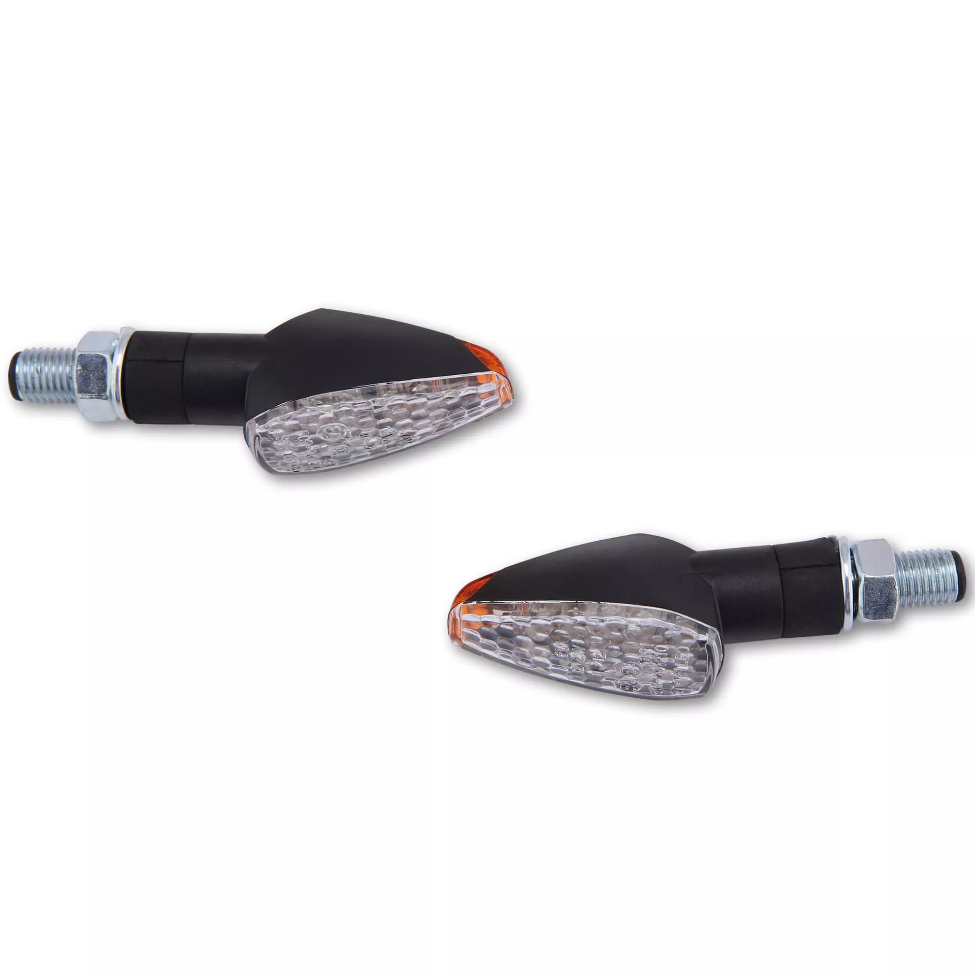 HIGHSIDER smart Peak LED Blinker Gehäuse Schwarz / Linse Klar (Paar), Vorn & Hinten
