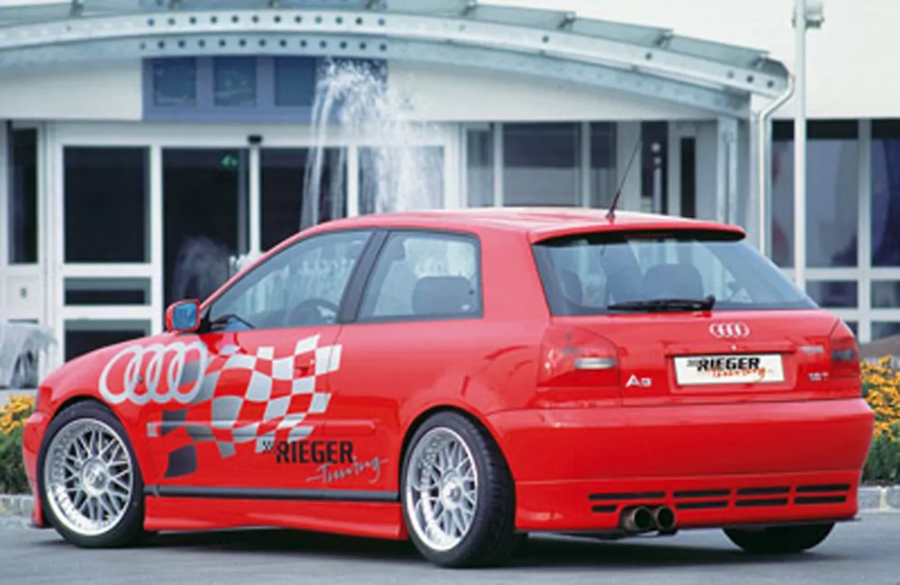 Rieger Heckansatz für Audi A3 (8L) - 5-tür.  ( nicht Quattro ) carbon optik