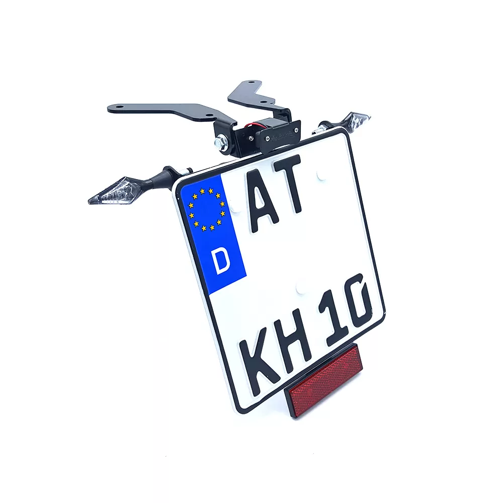 alpha Technik Kennzeichenhalter für Kawasaki Z750,Z1000,ZR750L,ZRT0; Typ ZR750L; Modelljahr 2007-