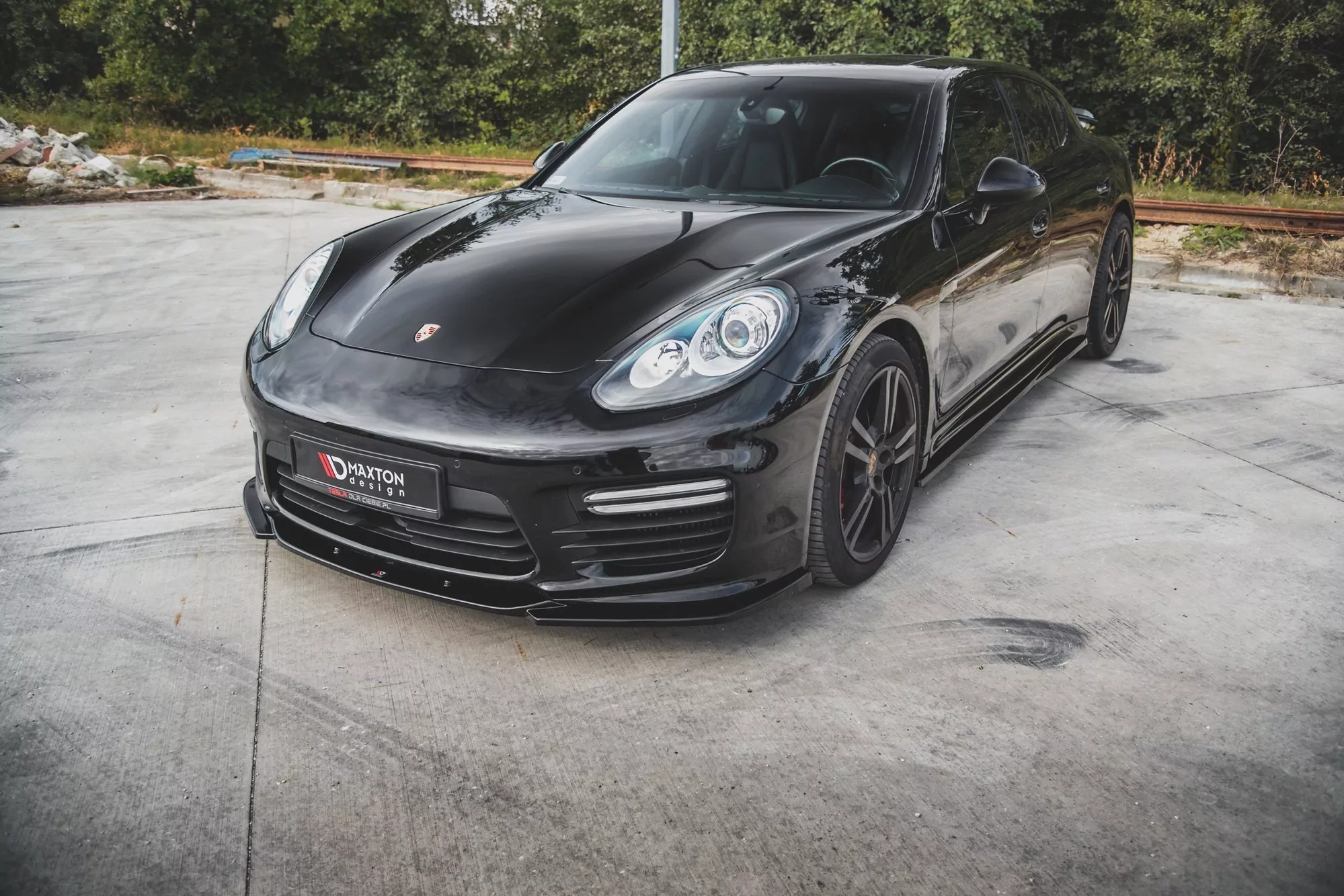 Front Ansatz V.2 Passend Für Porsche Panamera Turbo 970 Facelift Schwarz Hochglanz