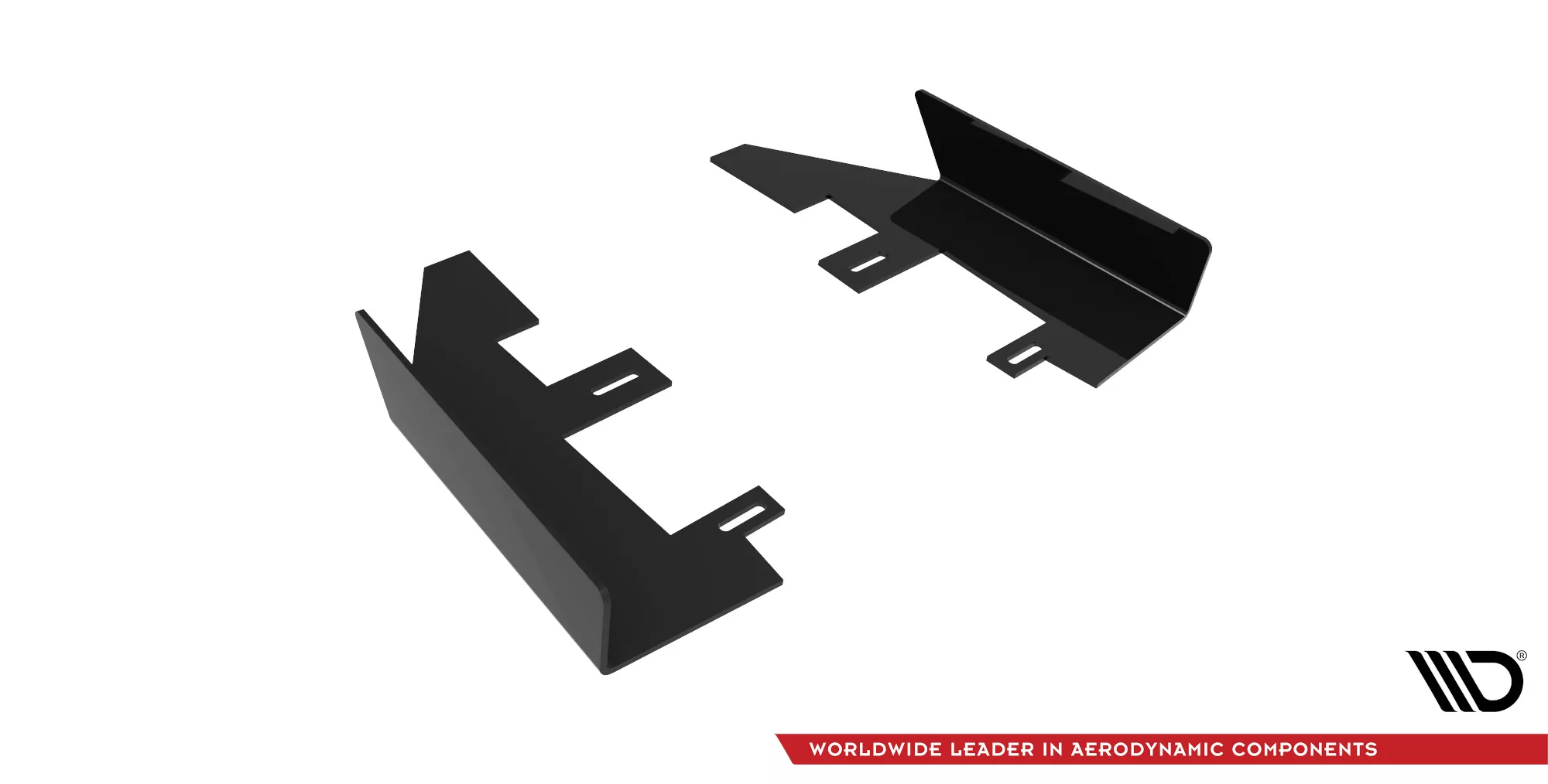 Hintere Seiten Flaps Für Mercedes-AMG C63 Limousine / Kombi W205 Facelift Schwarz Hochglanz