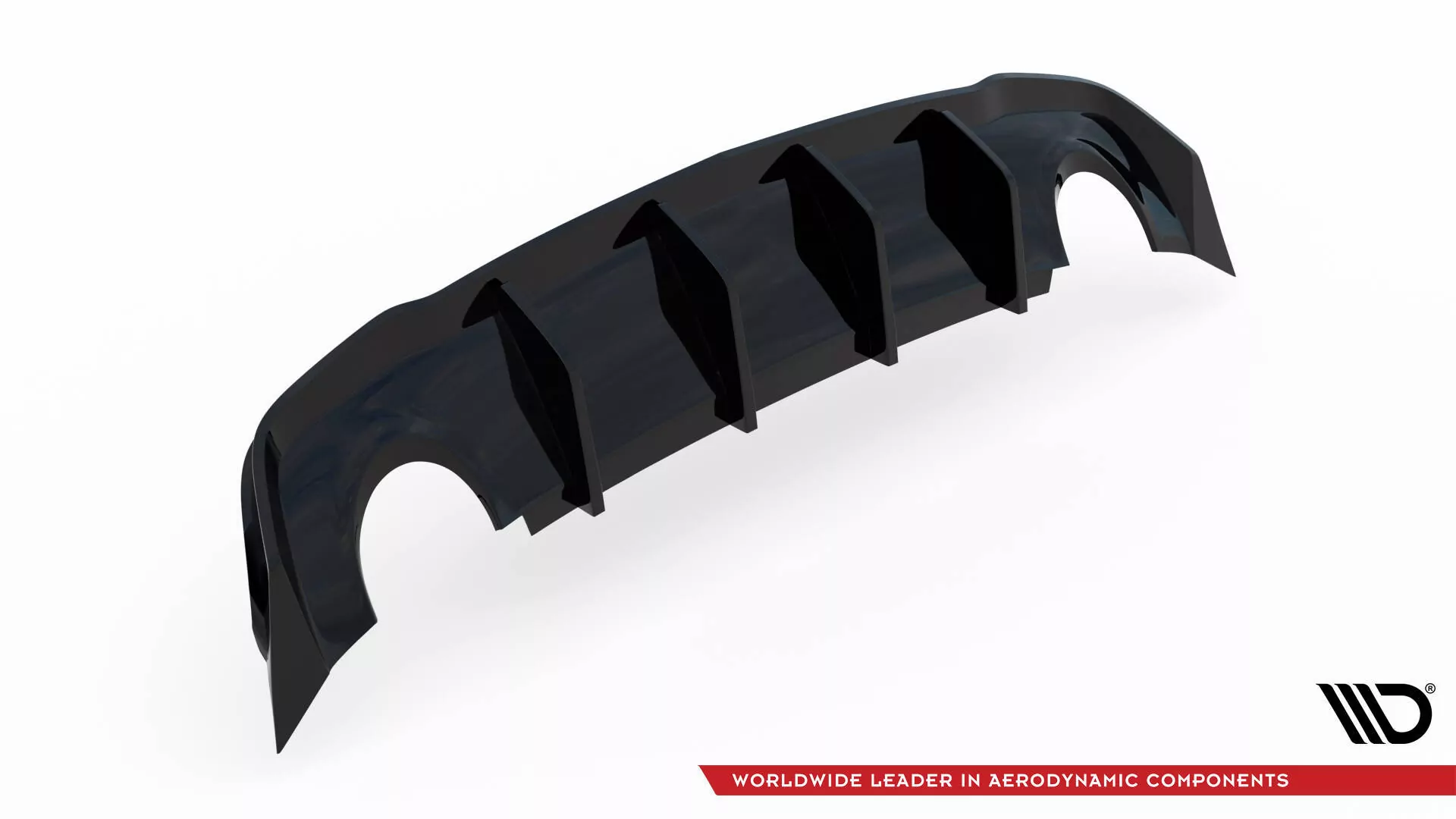Diffusor Heck Ansatz Für Opel Astra GTC OPC-Line J (Version Mit Einzelauspuff Auf Beiden Seiten) Schwarz Hochglanz