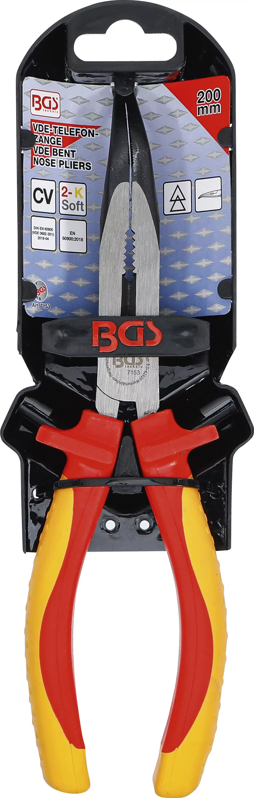 VDE-Telefonzange | abgewinkelt | 200 mm