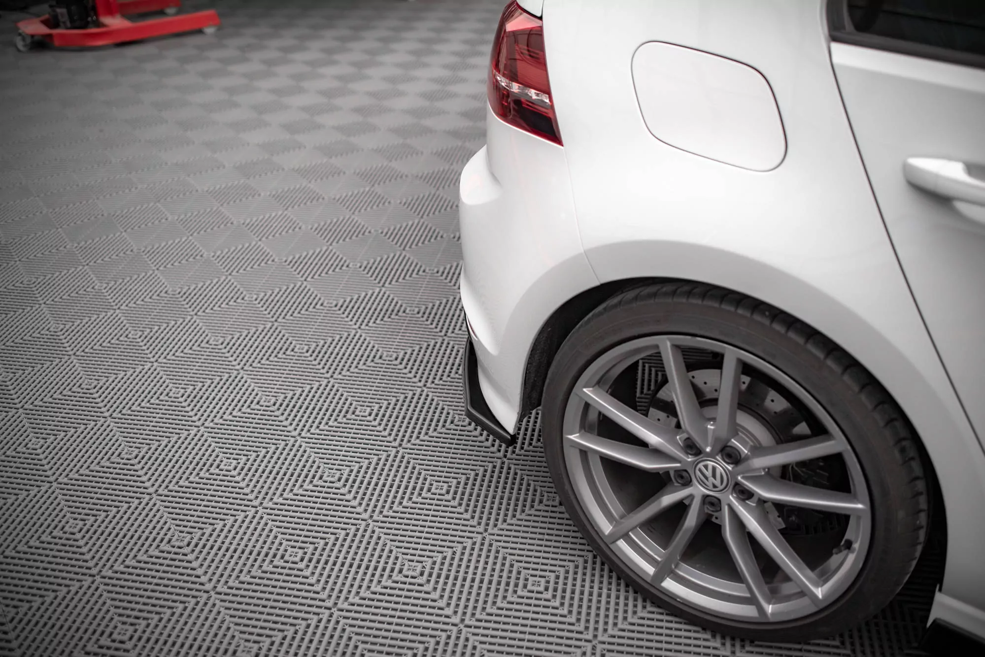 Heck Ansatz Flaps Diffusor V.3 Für Volkswagen Golf R Mk7 Schwarz Hochglanz