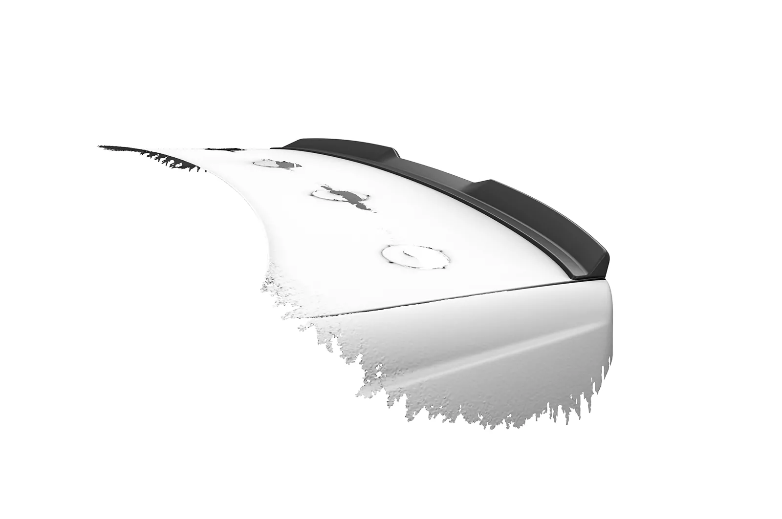 Heckflügel mit ABE für BMW 3er E46 Coupe / Cabrio HF162 Schwarz Strukturiert