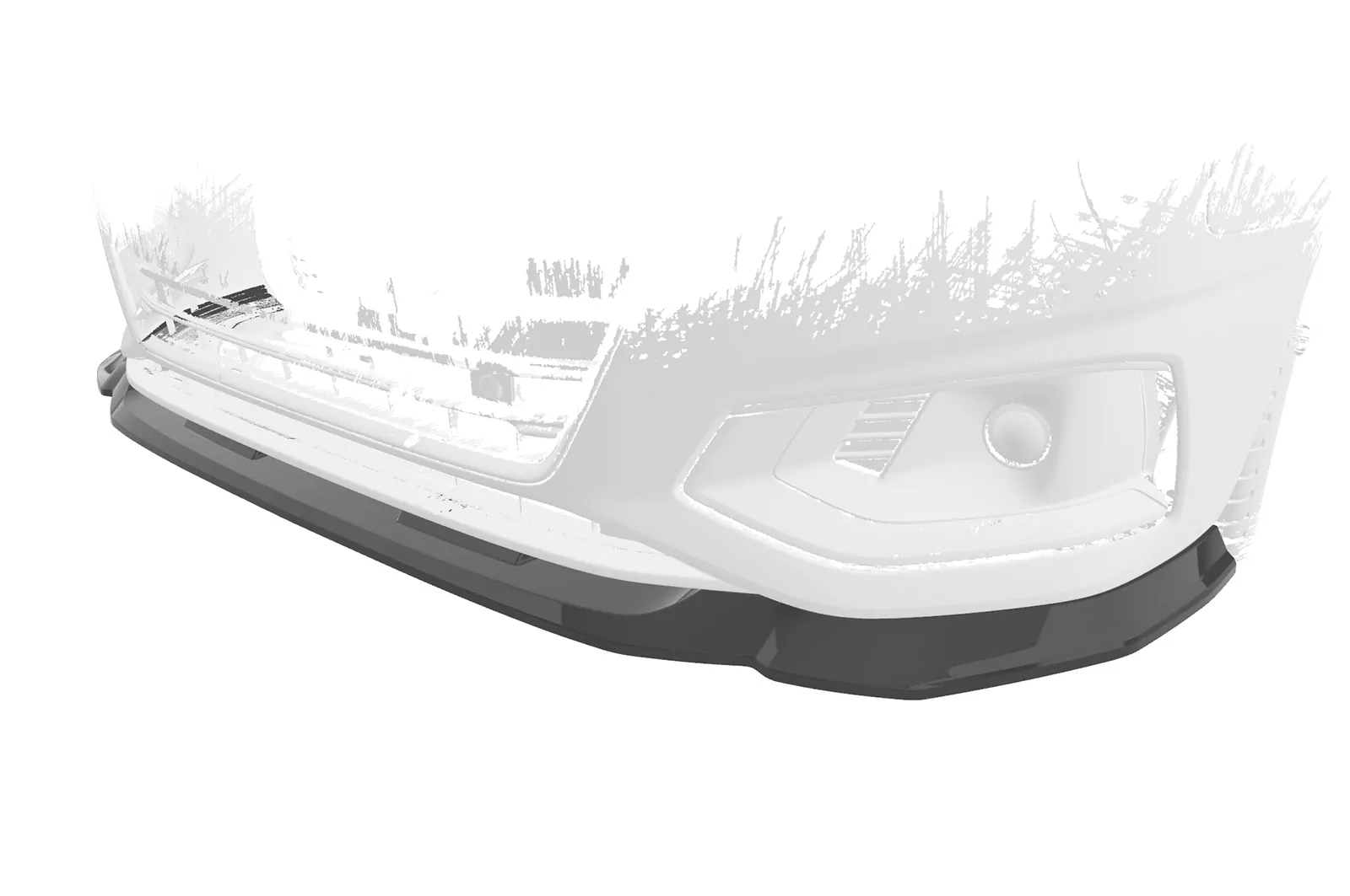 Cup-Spoilerlippe mit ABE für Audi A4 B9 (Typ 8W) CSL530 Schwarz Strukturiert
