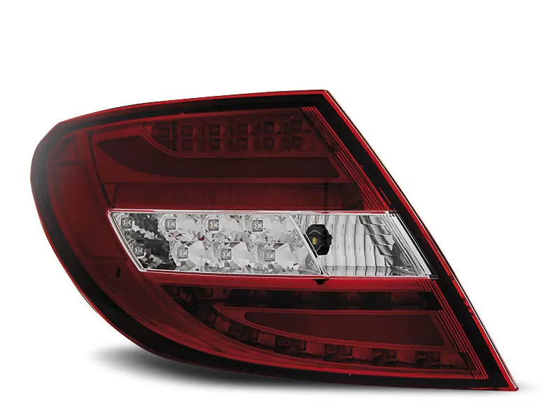 Led Bar Tail Lights Red Whie Fits Mercedes C-klasa W204 Sedan 07-10