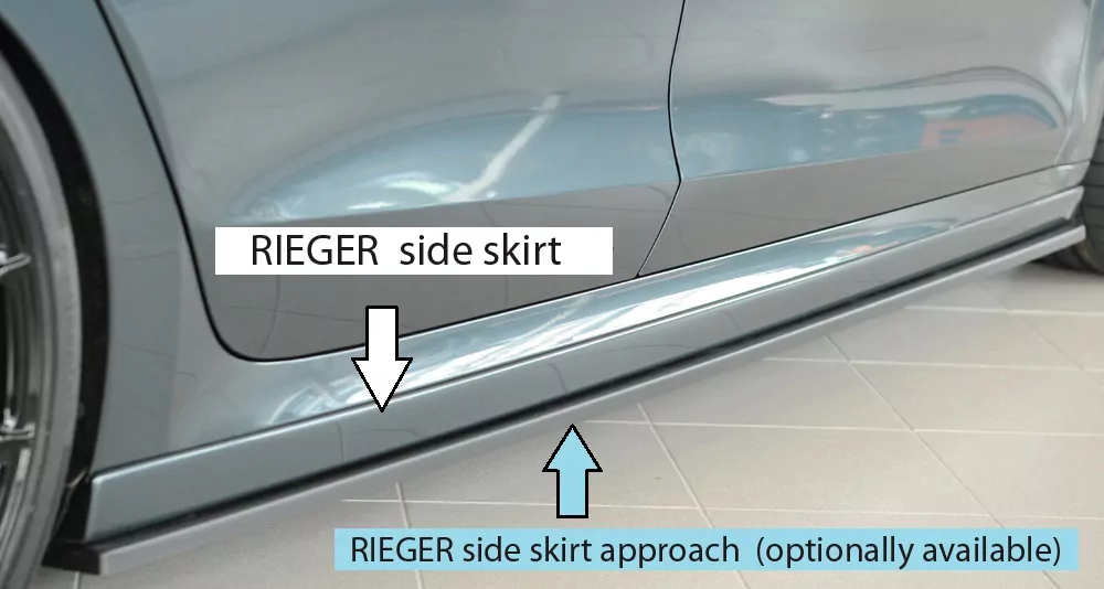 Rieger Seitenschweller rechts  (XS) matt schwarz für Skoda Octavia RS (NX) Lim. 08.24- (ab Facelift/PV)