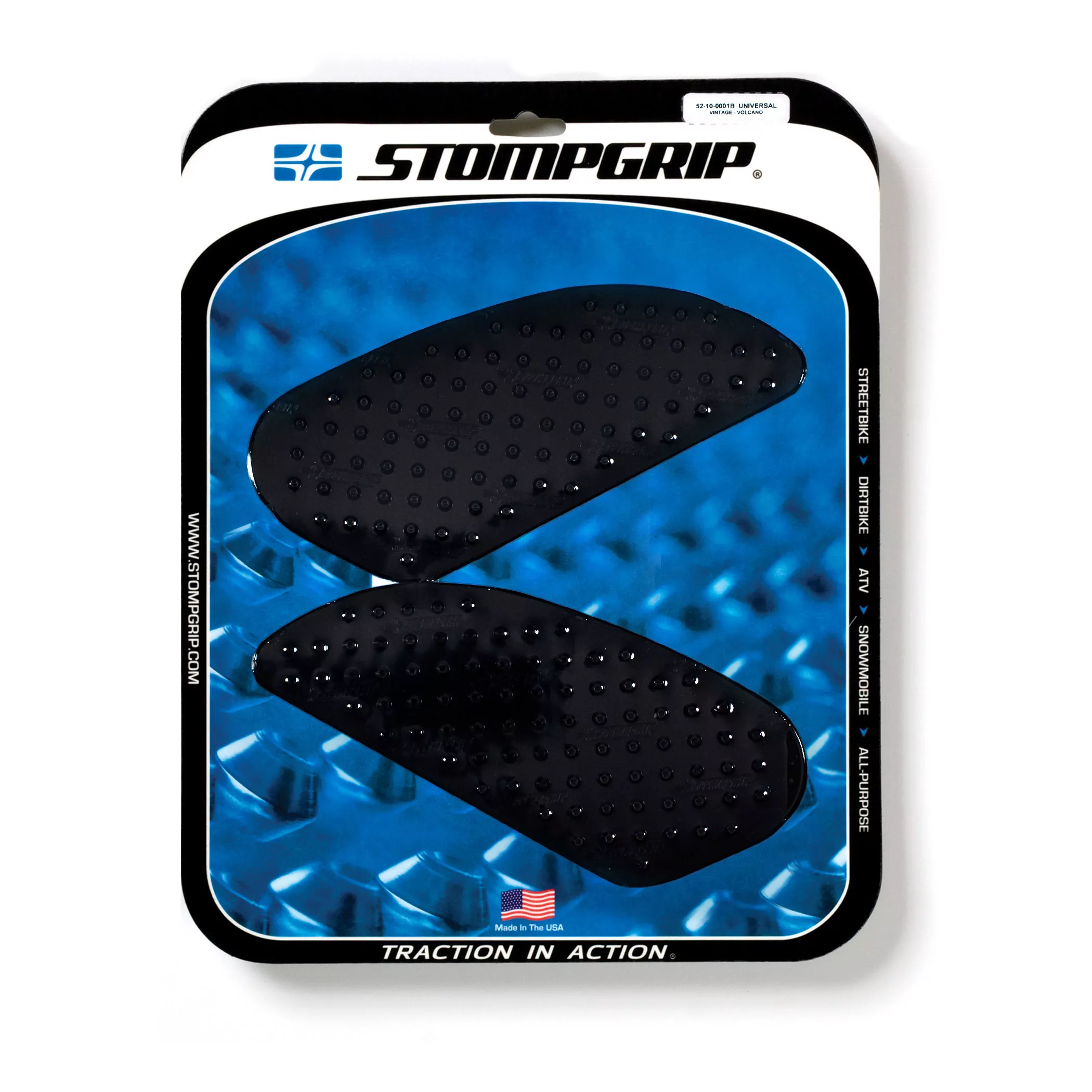 Stompgrip Traction Pad Volcano für Honda FTR223 00-03 Schwarz