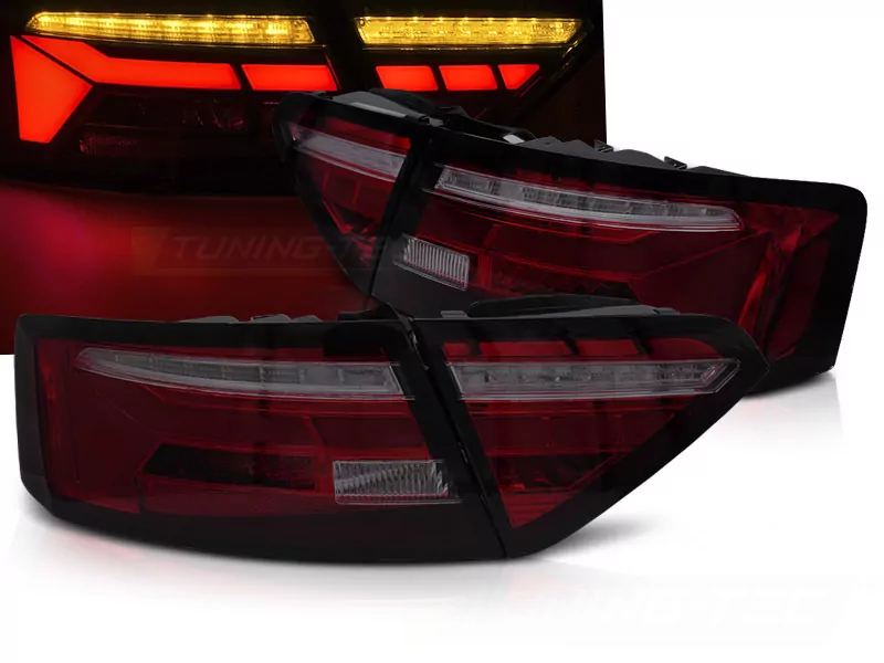 Led Bar Tail Lights Red Smoke Seq Fits Audi A5 11-16