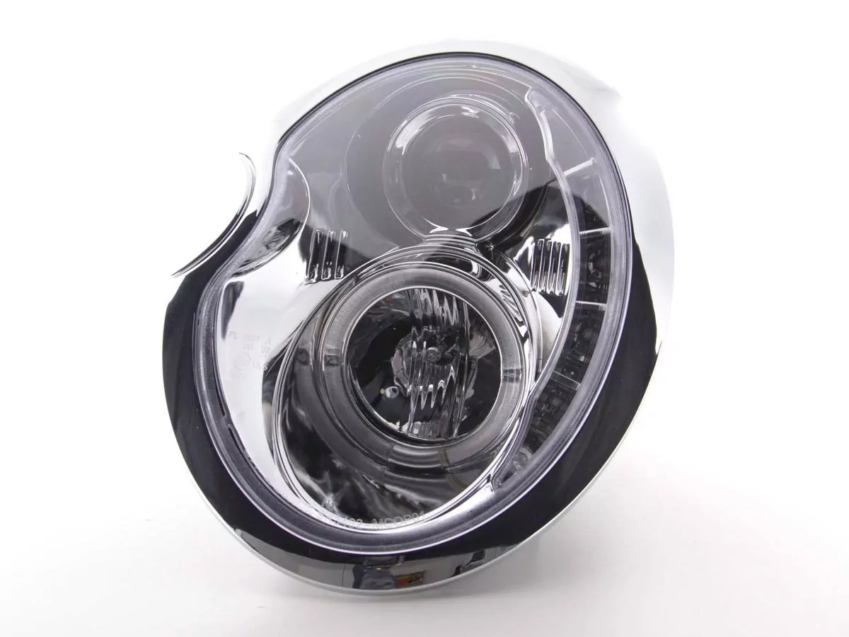 Scheinwerfer Set Daylight LED TFL-Optik Mini Cooper Typ R50 Bj. 01-06 chrom