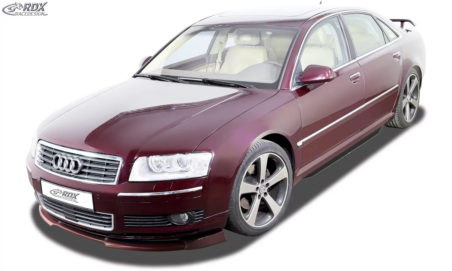 RDX Frontspoiler VARIO-X für AUDI A8 D3 / 4E -2005 (Alle, incl. W12 bzw. S8) Frontlippe Front Ansatz Vorne Spoilerlippe