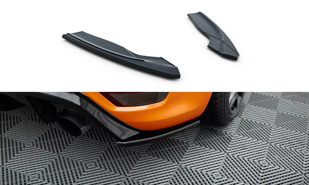 Heck Ansatz Flaps Diffusor Passend Für Diffusor V.2 Passend Für FORD FOCUS II ST FL Schwarz Hochglanz Schwarz Hochglanz