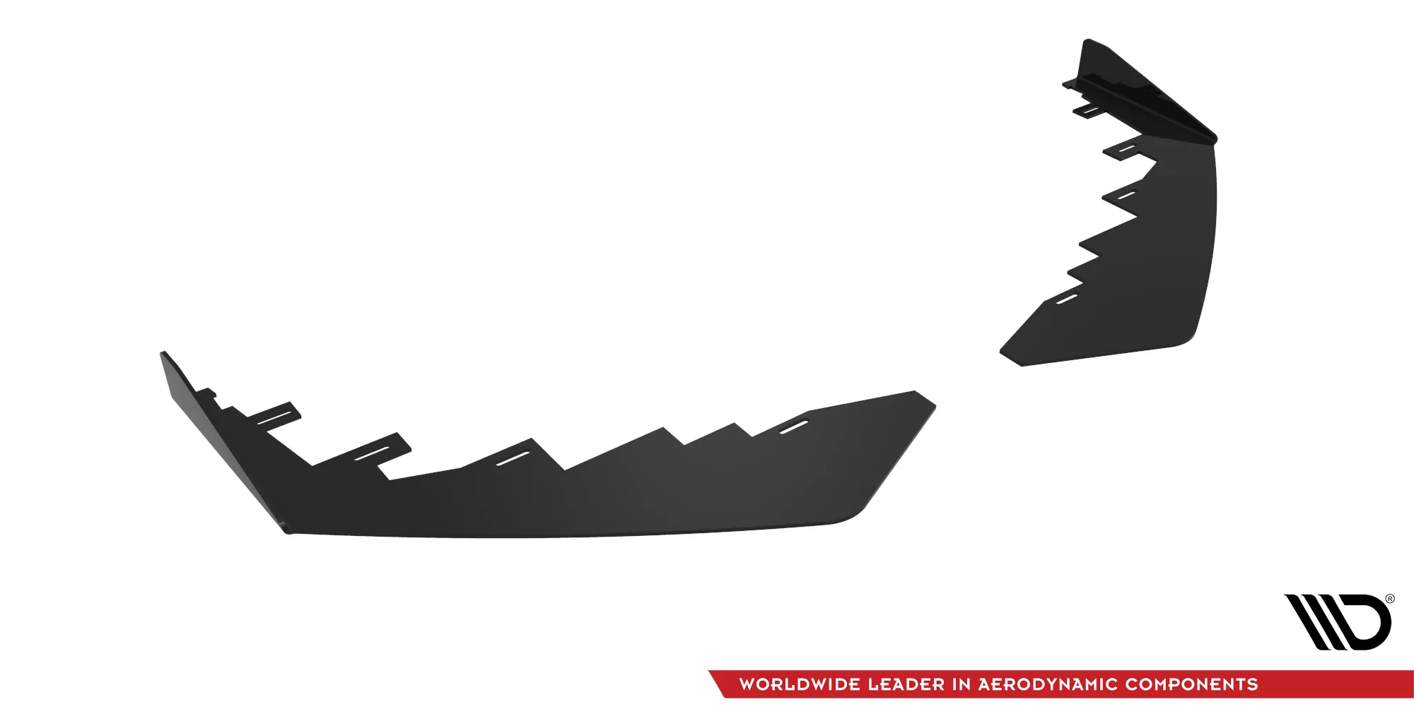 Front Stoßstange Flaps Für Mercedes-AMG C63 Limousine / Kombi W205 Facelift Schwarz Hochglanz