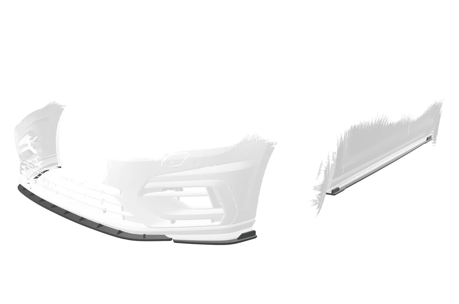 Cup-Spoilerlippe mit ABE für VW Golf 7 R / R-Line CSL681