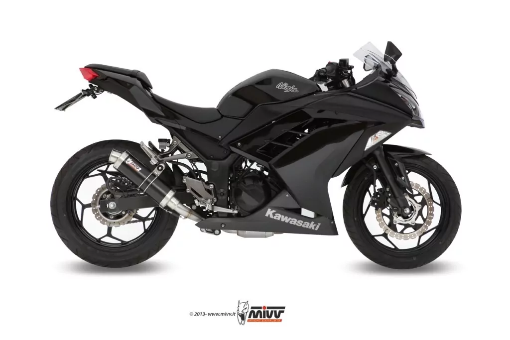 MIVV GP Edelstahl Schwarz Kawasaki Ninja 300 R ´13/16 - Z 300 ´15/16