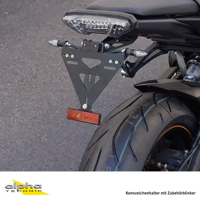 alpha Technik Kennzeichenhalter für Yamaha MT09/ABS; Typ RN29; Modelljahr 2013-2016