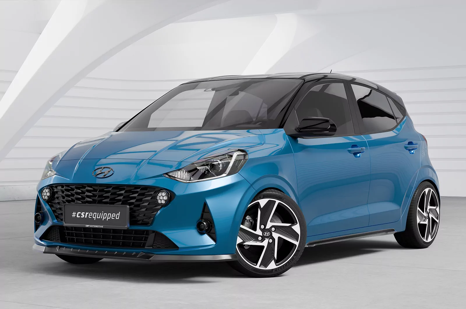 Seitenschweller für Hyundai i10 (3. Generation) SS483 Schwarz Strukturiert