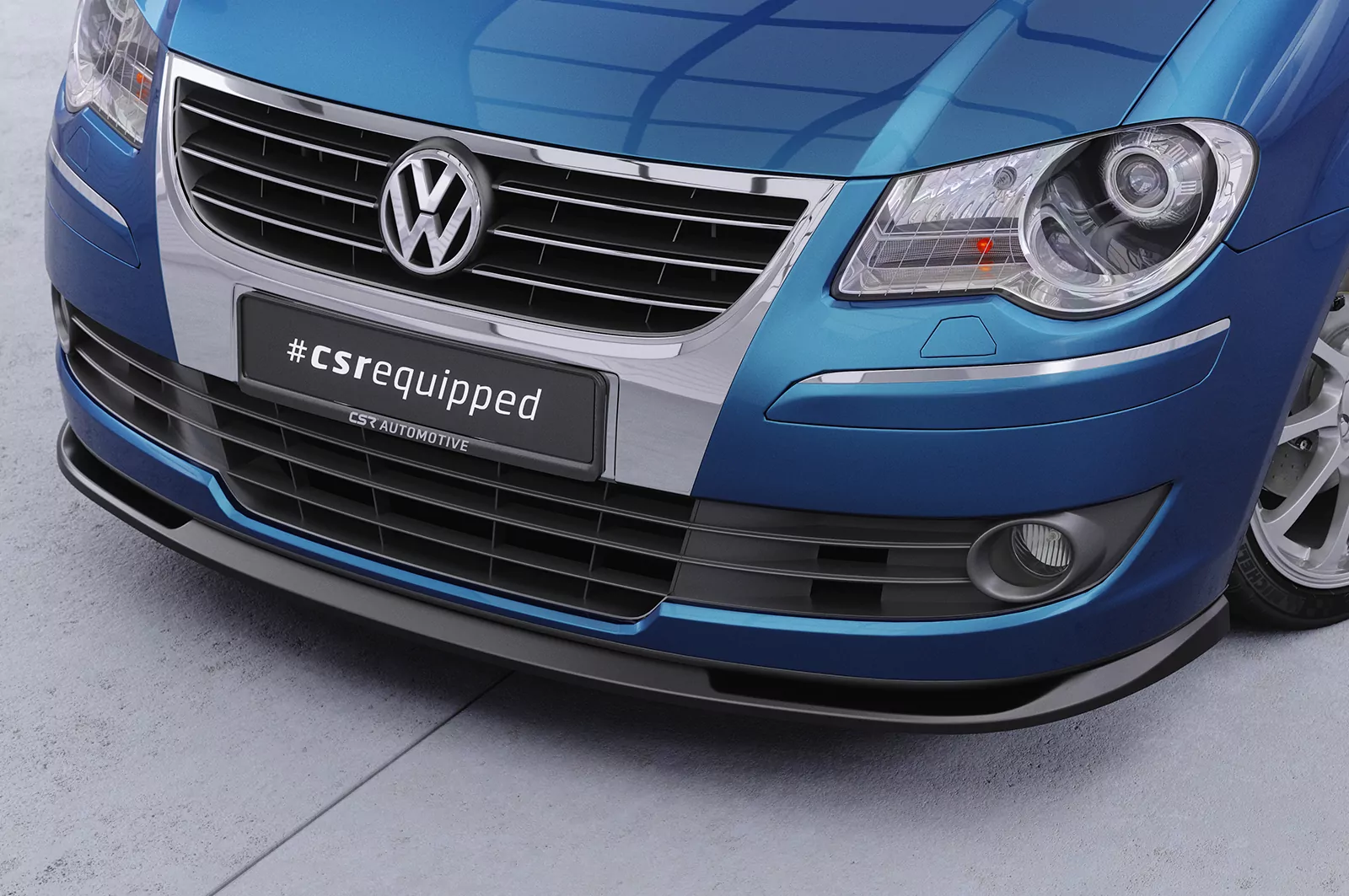 Cup-Spoilerlippe mit ABE für VW Touran I (Typ 1T) CSL396 Strukturiert (schwarz matt)