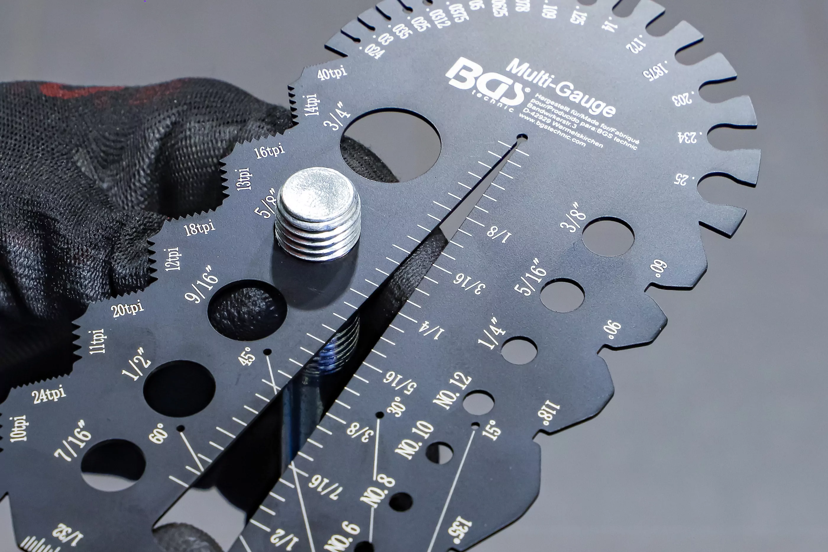 Schrauben- und Gewindeschablone | Zollgrößen | 1/4 - 2"