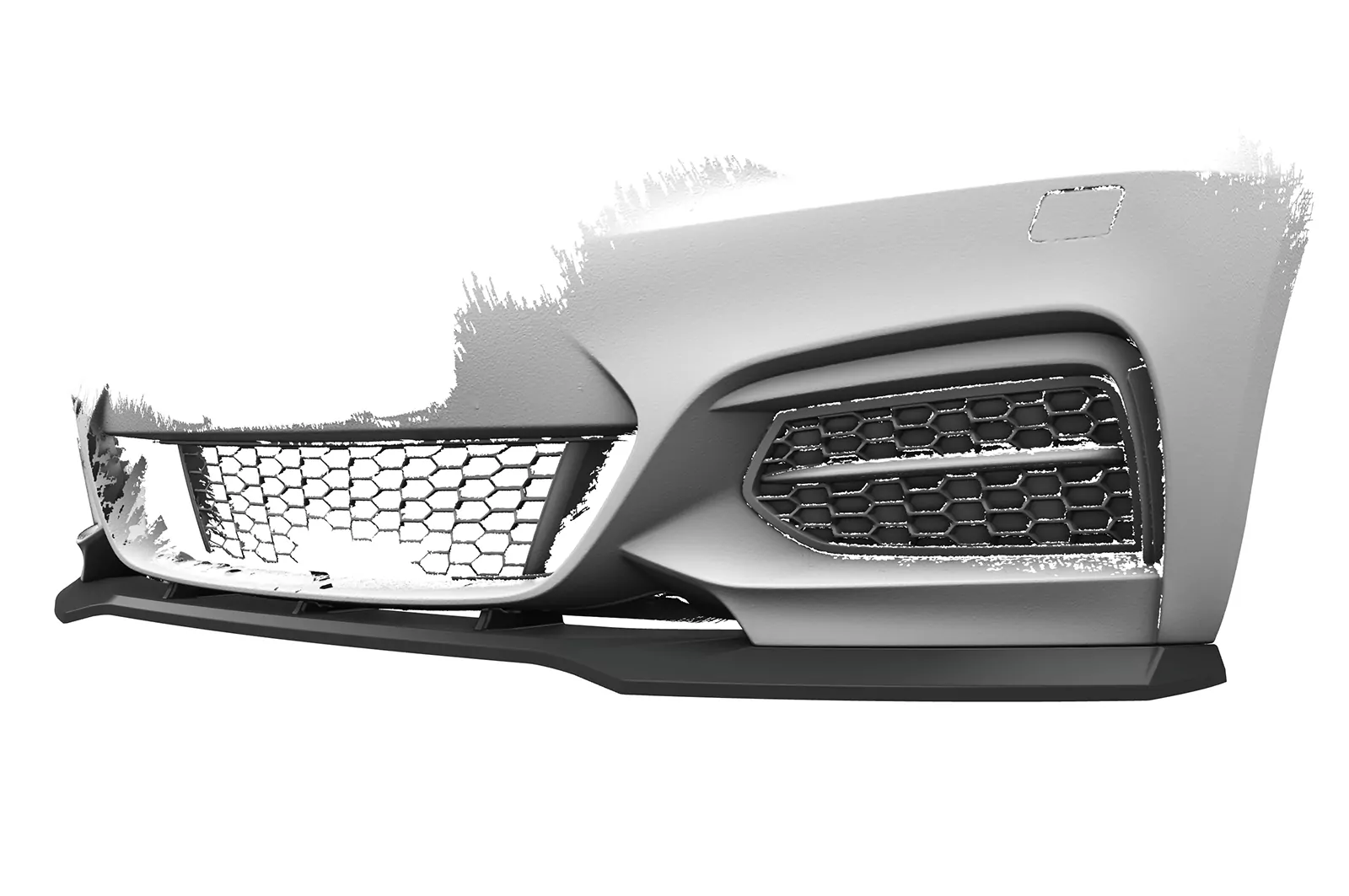 Cup-Spoilerlippe mit ABE für BMW 2er (F22/F23) M-Paket CSL514 Schwarz Strukturiert