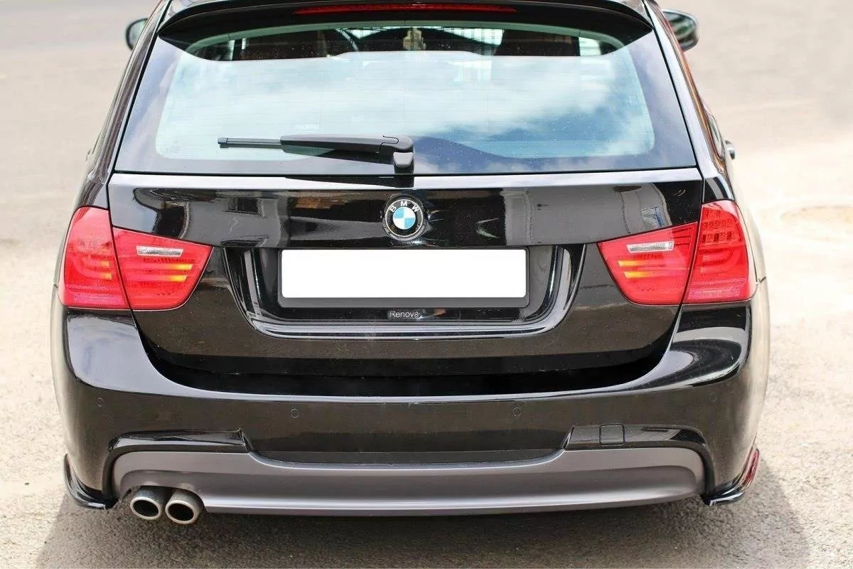 Heck Ansatz Flaps Diffusor Passend Für Diffusor Passend Für BMW 3er E91 M Paket FL Schwarz Hochglanz Schwarz Hochglanz