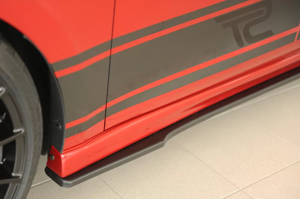 Rieger Seitenschweller links ansatz matt schwarz für Seat Leon (KL) 5-tür. (ST/Sportstourer) 09.20-06.24 (bis Facelift)