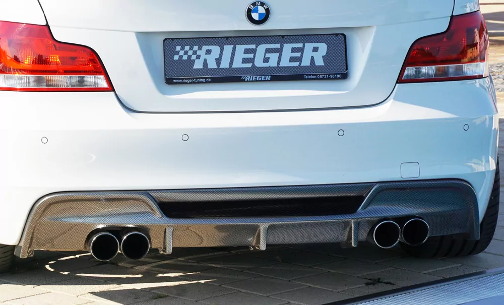 Rieger Heckeinsatz für BMW 1er E82, E88  (182 / 1C) - Coupé 10.07- carbon optik