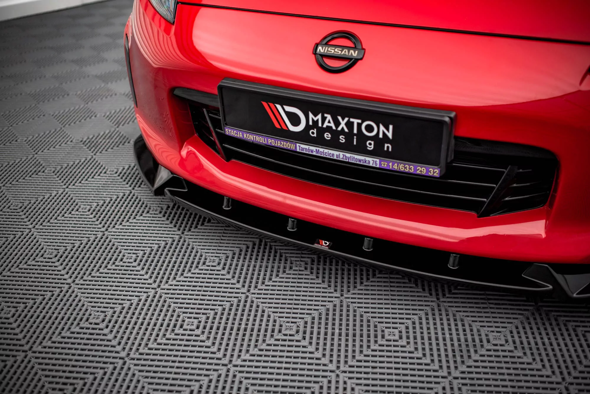 Front Ansatz V.3 Für Nissan 370Z Facelift Schwarz Hochglanz