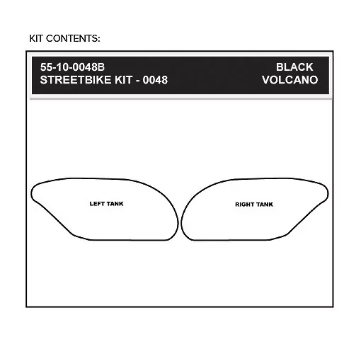 Stompgrip Traction Pad Volcano für Suzuki GSX-R 750 04-05 Schwarz