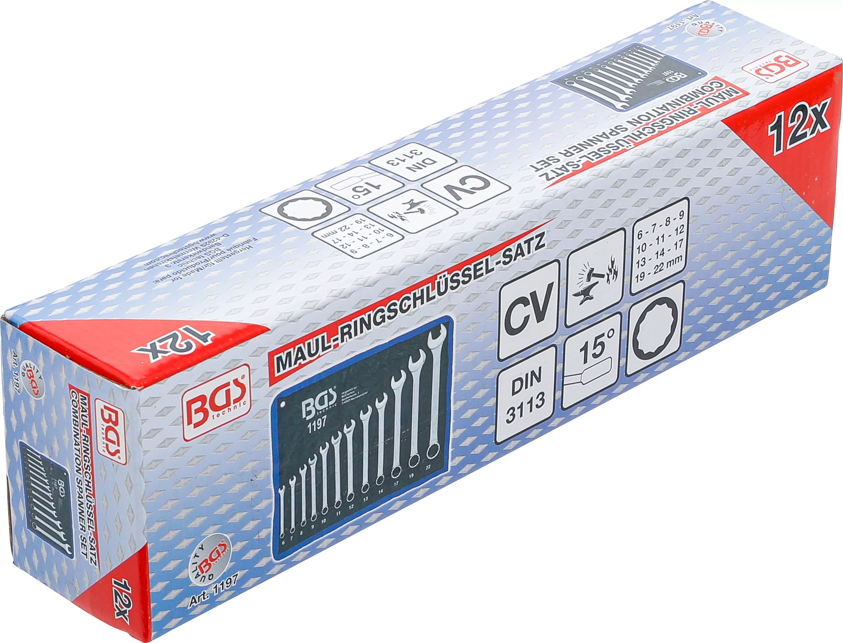 Maul-Ringschlüssel-Satz | SW 6 - 22 mm | 12-tlg.