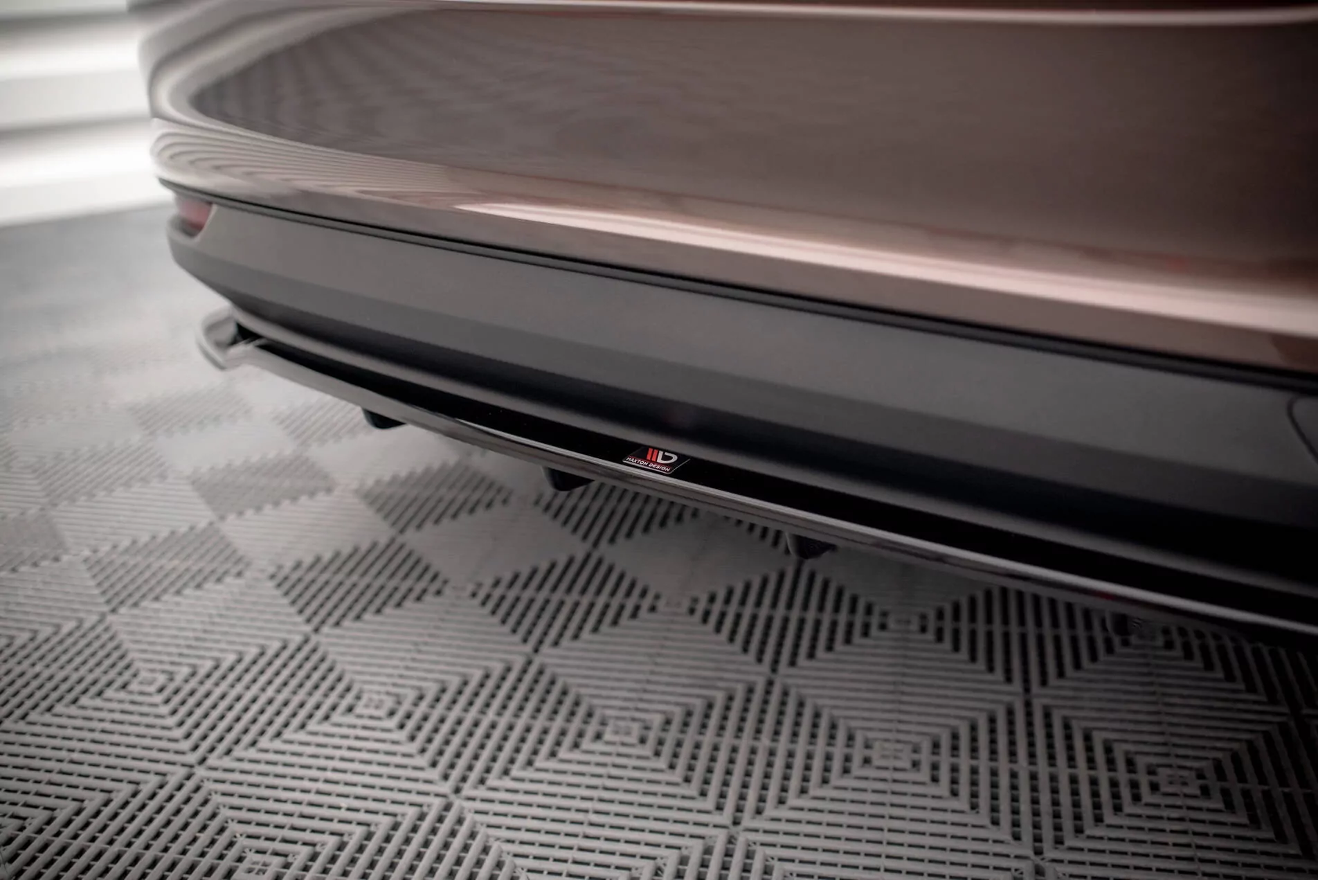 Hinten Splitter (mit Einem Vertikalem Balken) Fiat Tipo S Limousine Mk1 Schwarz Hochglanz