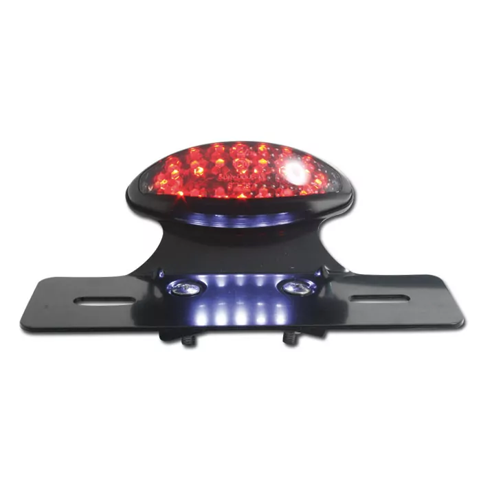 LED-Rücklicht "Dakota" | mit Halteplatte | schwarz mit KZB | B100 x H33 x T33 mm | getönt | E-geprüft