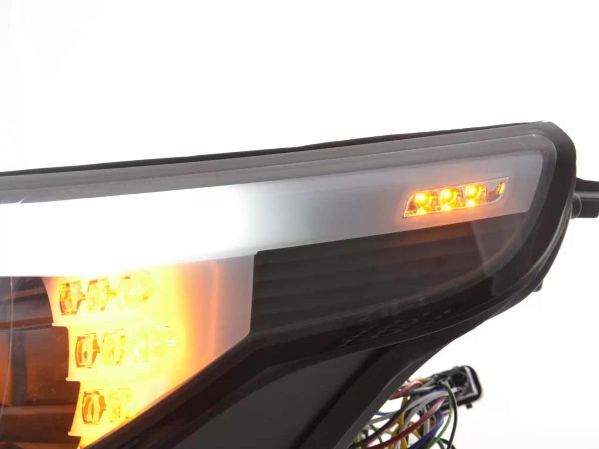 Scheinwerfer Set Xenon Angel Eyes LED BMW 5er E60/E61 Bj. 03-04 schwarz