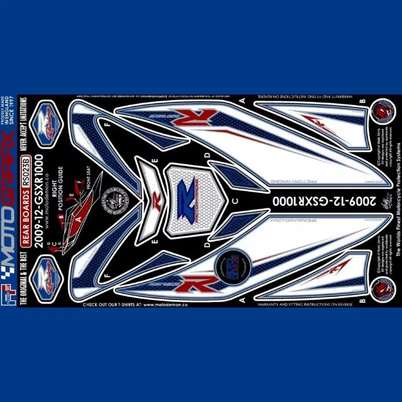 Motografix Steinschlagschutz hinten Suzuki GSX-R 1000 2009- RS023B