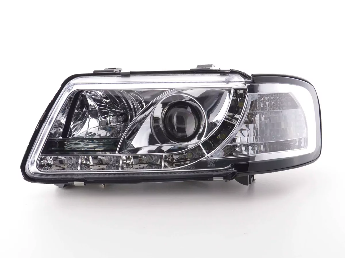 Scheinwerfer Set Daylight LED Tagfahrlicht Audi A3 Typ 8L Bj. 96-00 chrom