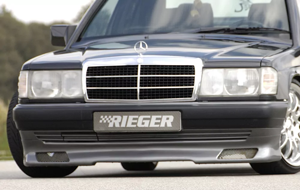 Rieger Spoilerlippe für Mercedes 190 (W201) - Lim.  nicht für16V, ab Bj. 88--> carbon optik