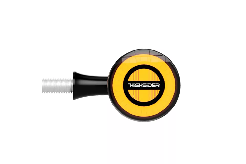 HIGHSIDER Pro Rocket Classic LED Indicator Gehäuse  Schwarz / Linse Rauchgrau (Paar), Vorn & Hinten