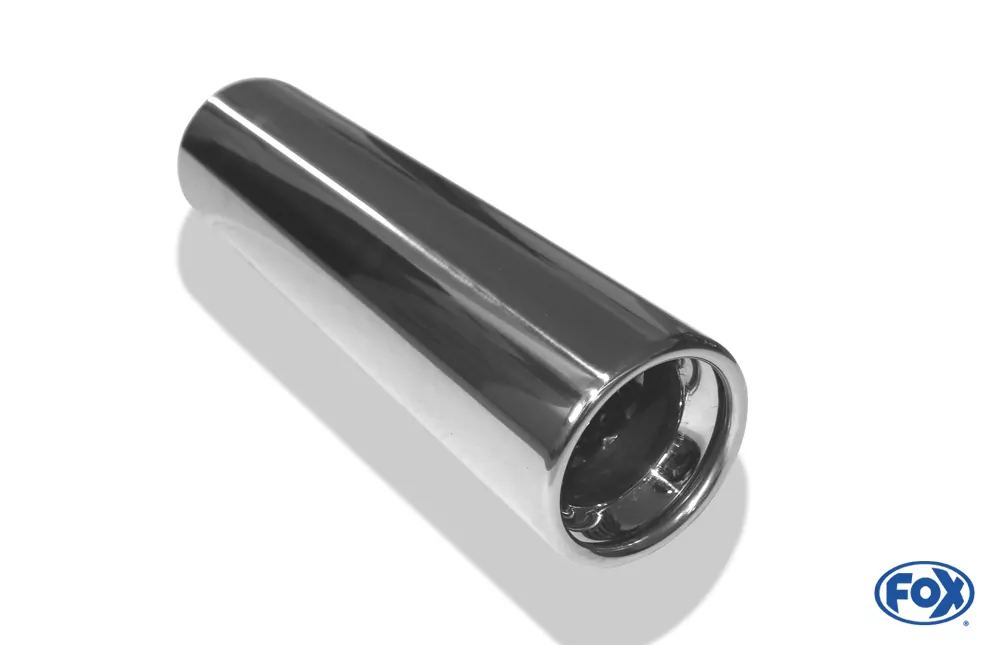 Anschweißendrohr Typ 13  Ø 80 mm / Länge: 300 mm  - rund / eingerollt / gerade / mit Absorber