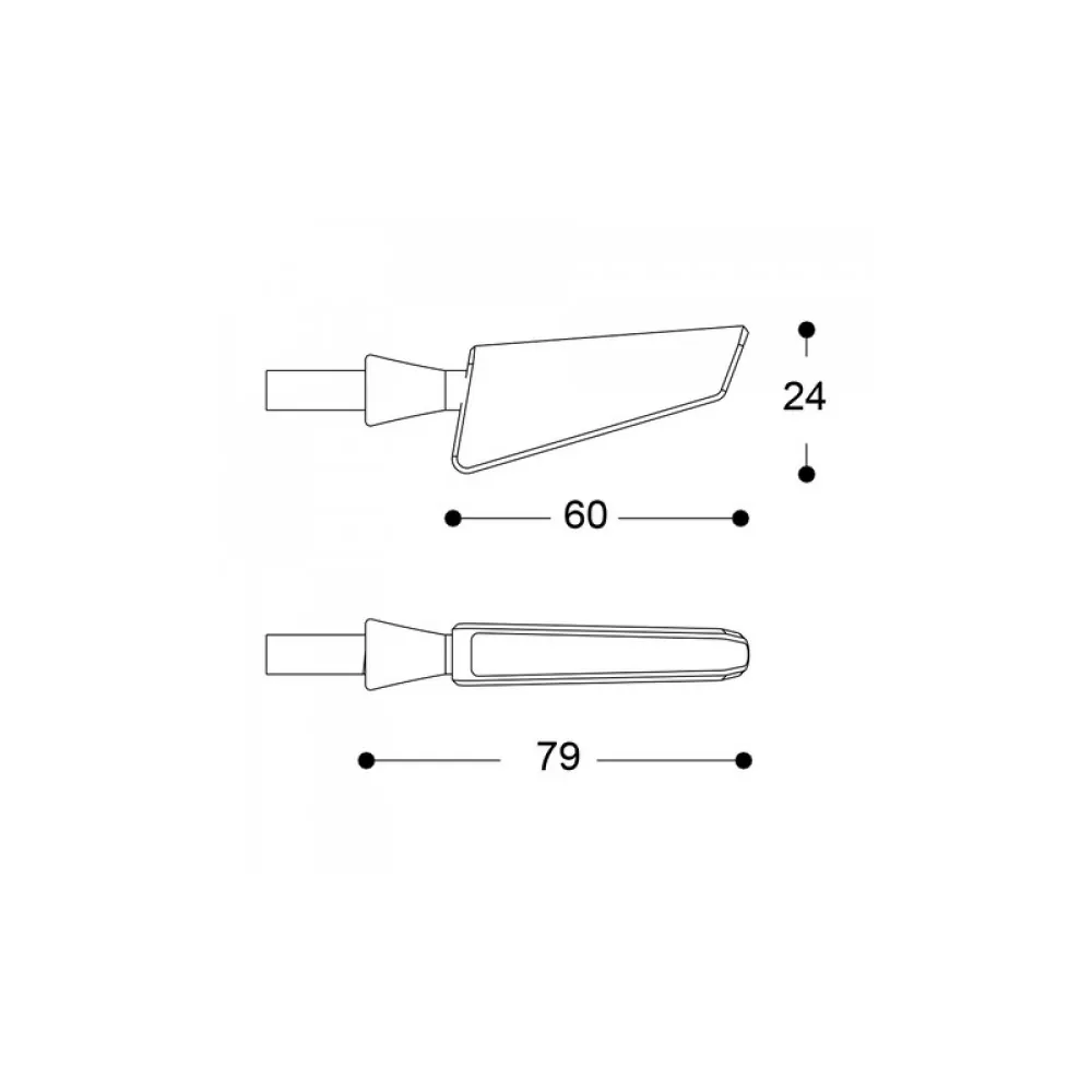 Barracuda sequentieller Blinker SQ-LED B-LUX silber