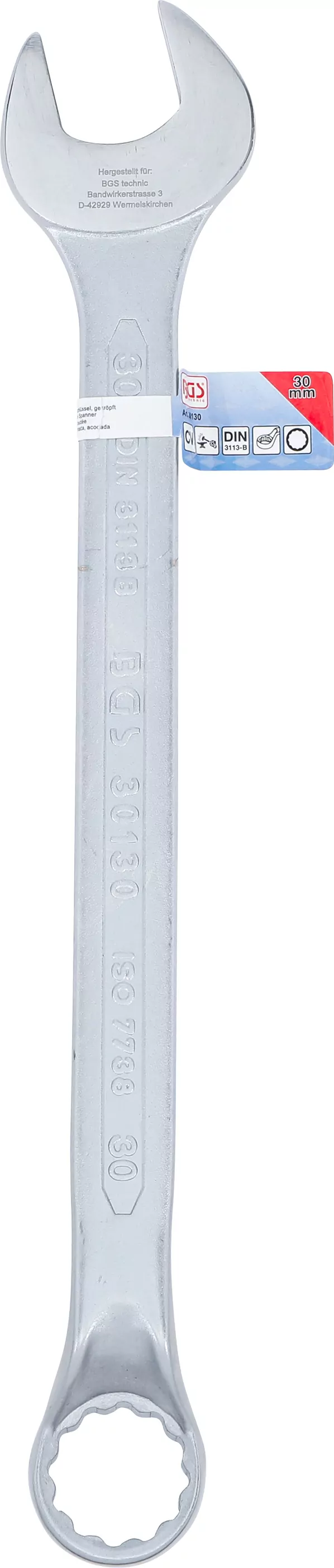 Maul-Ringschlüssel, gekröpft | SW 30 mm