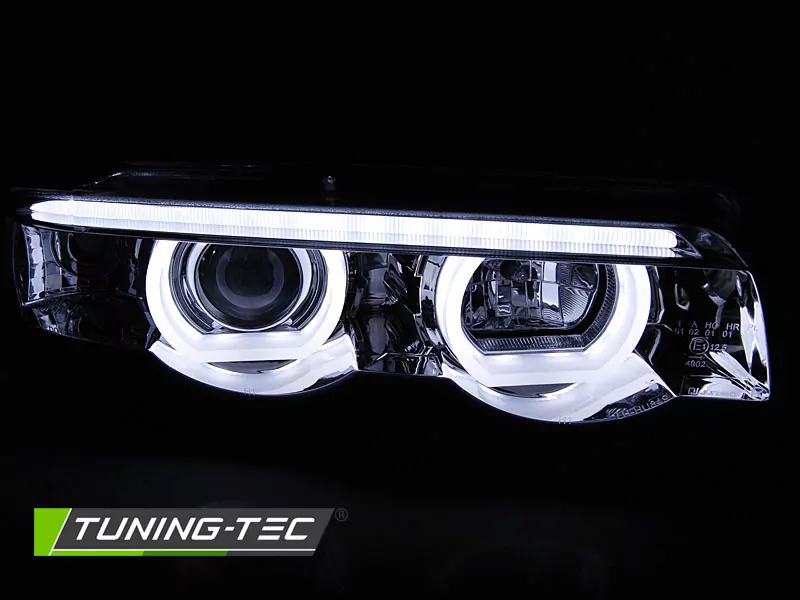 HEADLIGHTS ANGEL EYES LED 3D CHROME fits BMW E38 94-01