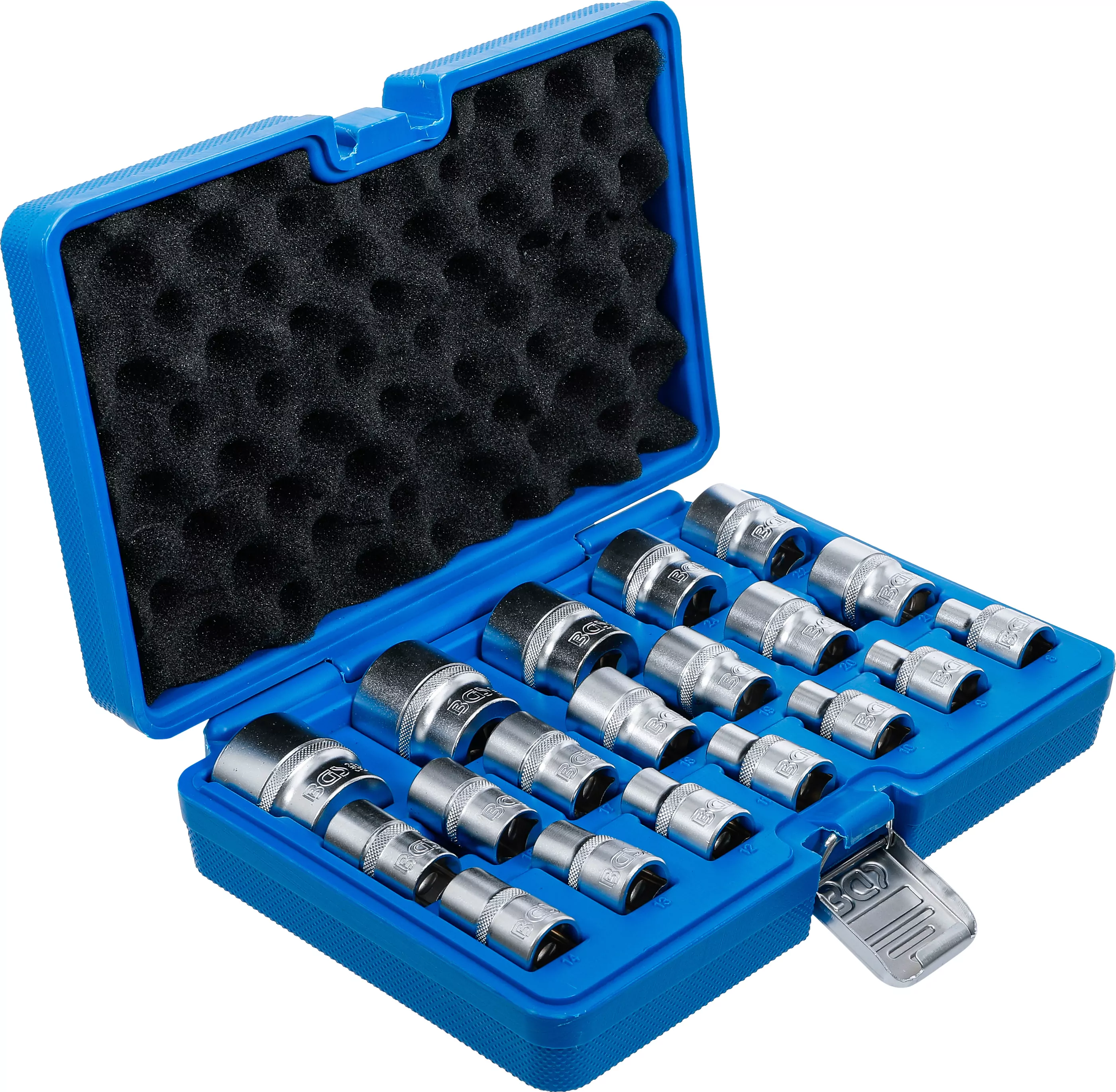 Steckschlüssel-Einsatz-Satz, Sechskant | Antrieb Innenvierkant 12,5 mm (1/2") | SW 8 - 32 mm | 19-tlg.