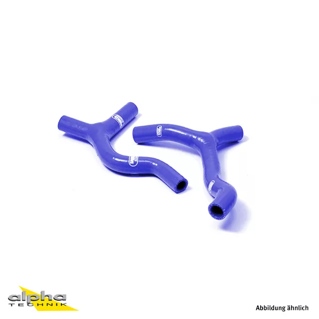 SAMCO SPORT Siliconschlauch Kit Y-Stück - Race Design blau für KTM 85 SX Husqvarna TC85 Modelljahr 2013-2017